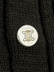 Macadam Stud Knit Top in Brown