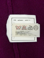 1995年製 バイカラーニットハーフスリーブトップス パープル/イエロー