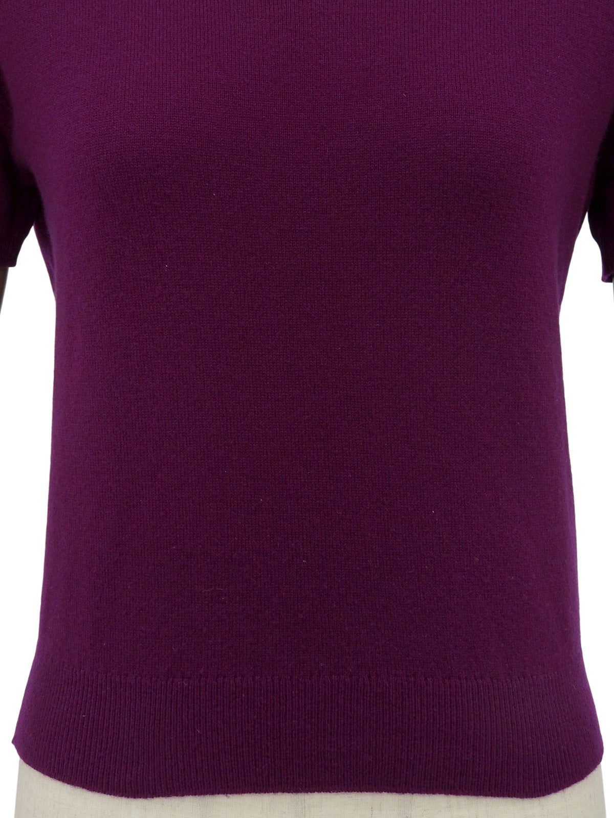 1995年製 バイカラーニットハーフスリーブトップス パープル/イエロー