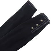 Two-tone CC mark button short jacket #38 black/pink