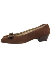 ヴァラリボンパンプス ブラウン