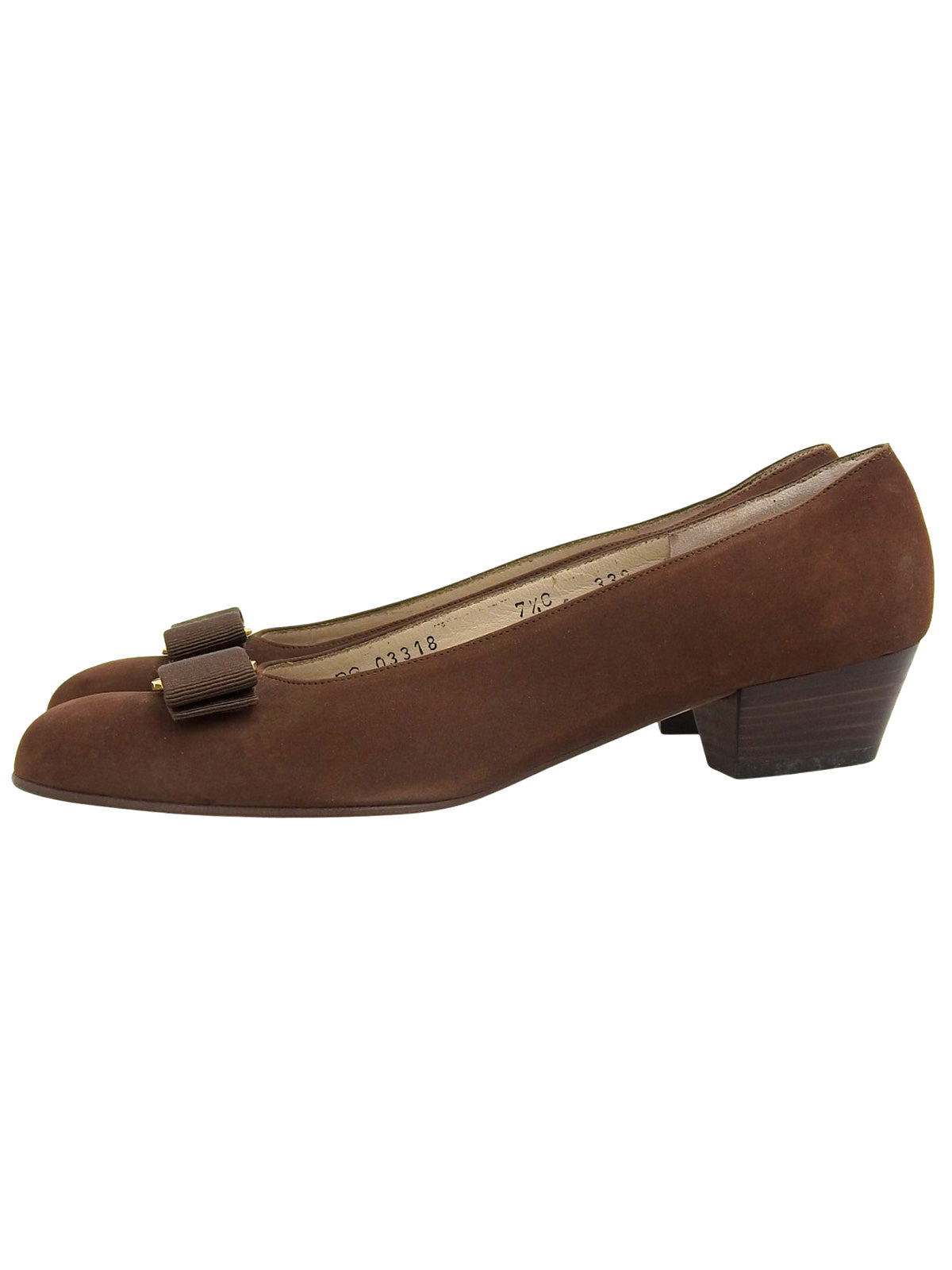 ヴァラリボンパンプス ブラウン