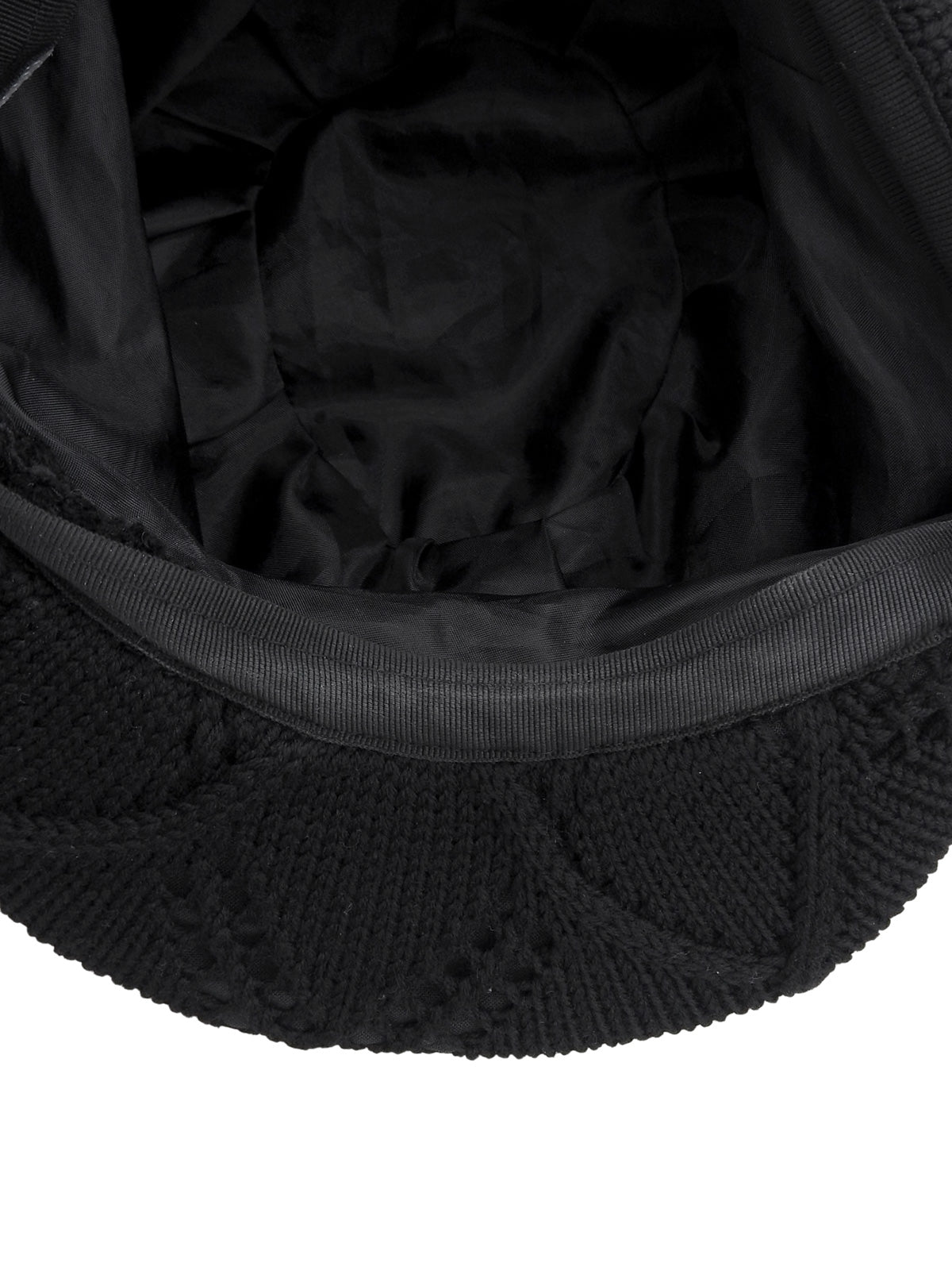 Logo Plate Knit Casquette Black