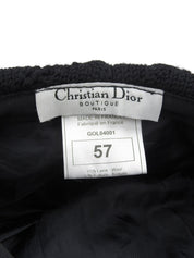 Logo Plate Knit Casquette Black