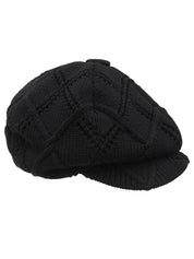 Logo Plate Knit Casquette Black