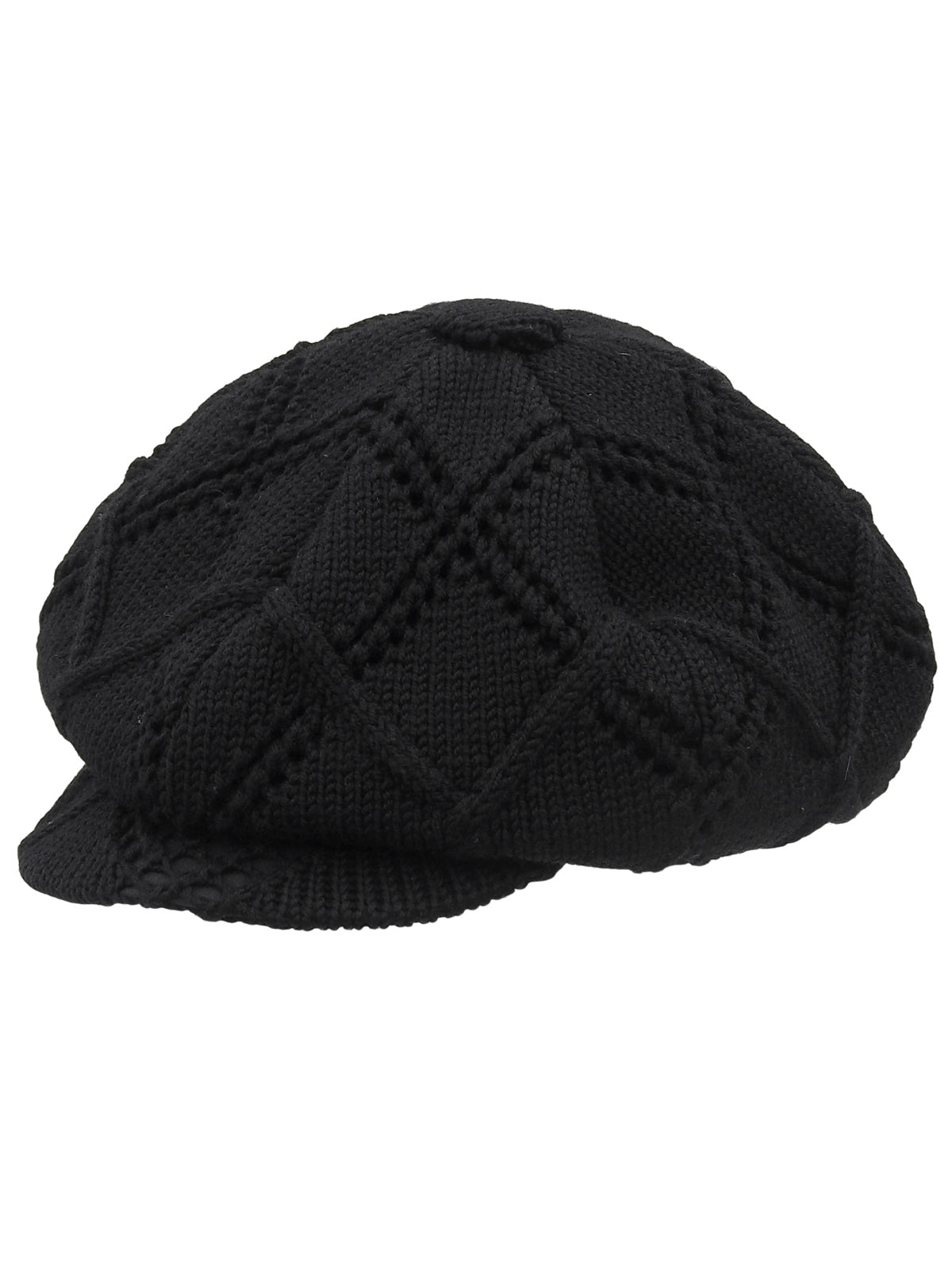 Logo Plate Knit Casquette Black