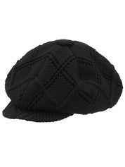 Logo Plate Knit Casquette Black