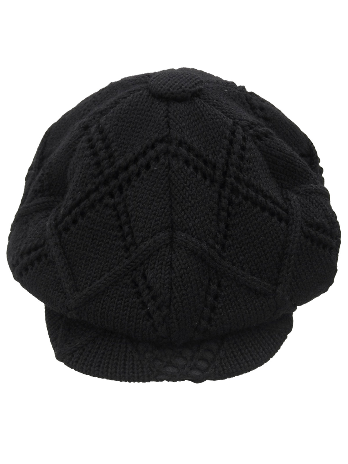 Logo Plate Knit Casquette Black