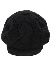 Logo Plate Knit Casquette Black