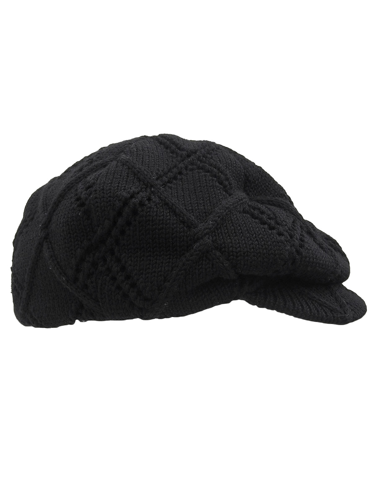 Logo Plate Knit Casquette Black
