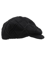 Logo Plate Knit Casquette Black