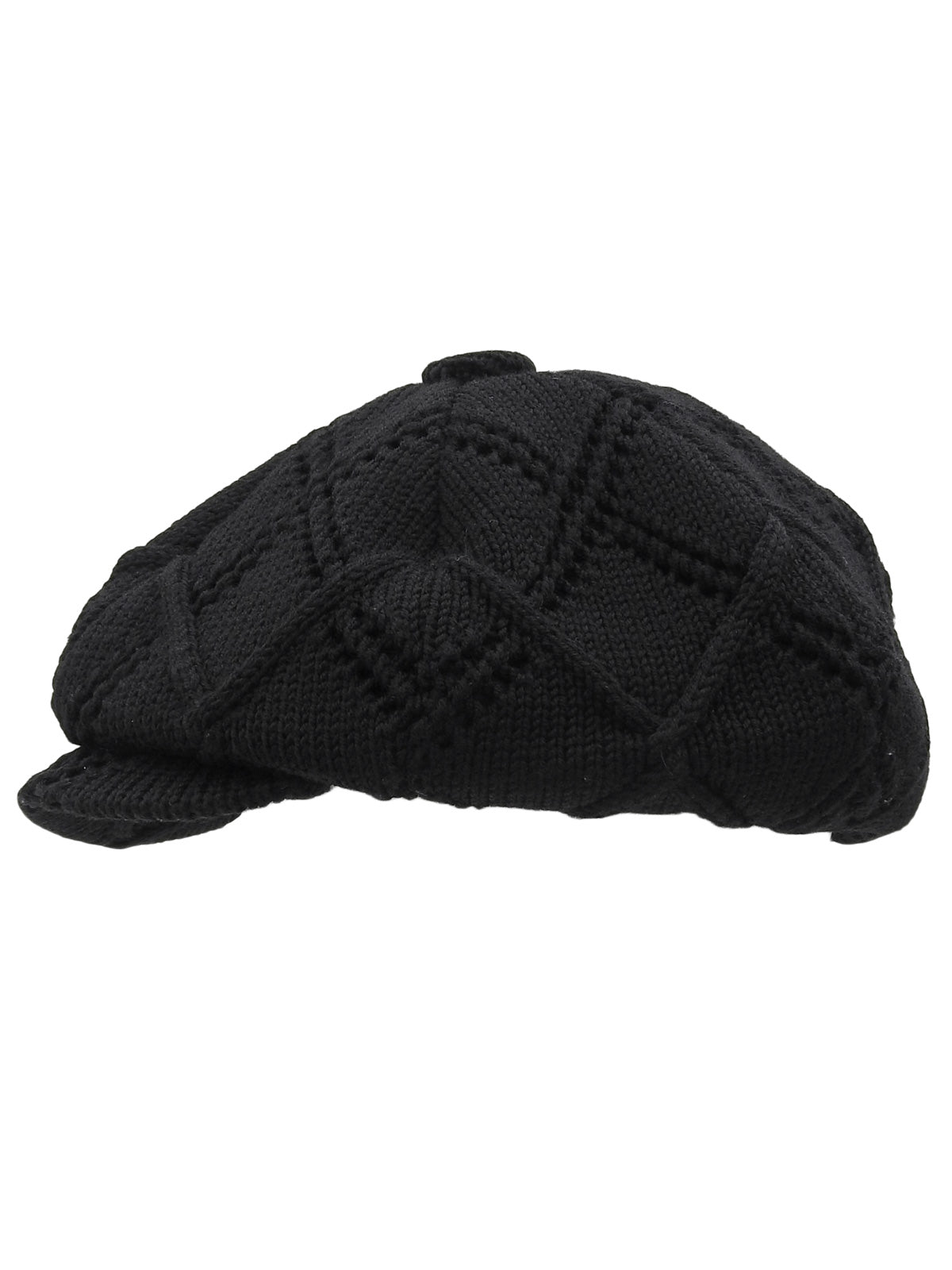 Logo Plate Knit Casquette Black
