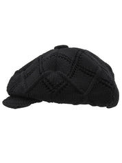 Logo Plate Knit Casquette Black