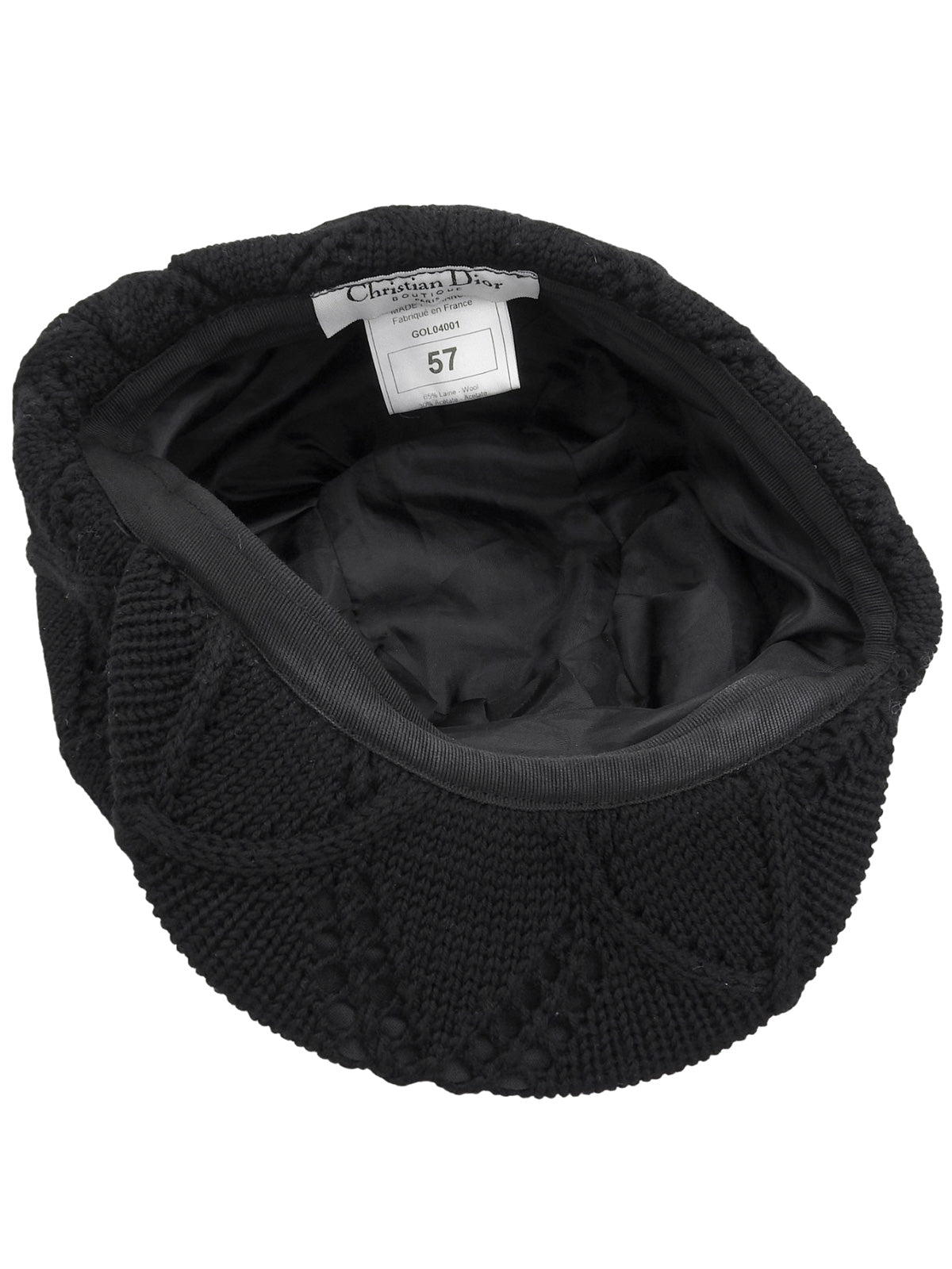 Logo Plate Knit Casquette Black