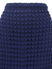 サマーニットスカート ブルー