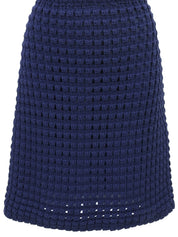 サマーニットスカート ブルー