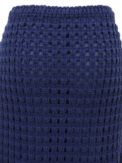 Summer Knit Skirt Blue