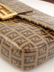 专利FF Zucchino图案妈妈桶包，米色/棕色