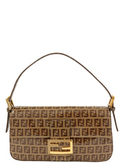 专利FF Zucchino图案妈妈桶包，米色/棕色