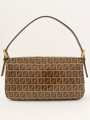 专利FF Zucchino图案妈妈桶包，米色/棕色