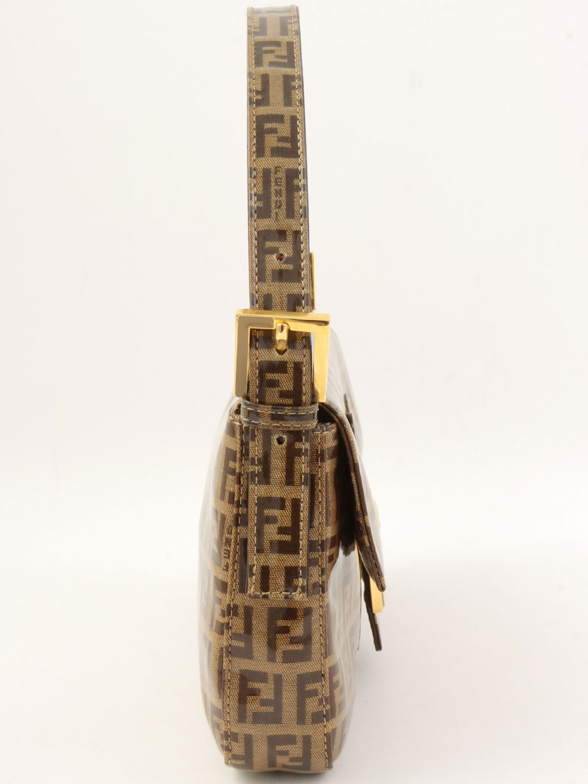 专利FF Zucchino图案妈妈桶包，米色/棕色