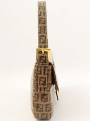 专利FF Zucchino图案妈妈桶包，米色/棕色