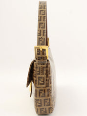 专利FF Zucchino图案妈妈桶包，米色/棕色