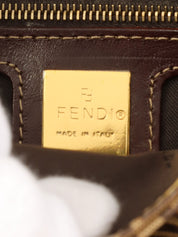 专利FF Zucchino图案妈妈桶包，米色/棕色