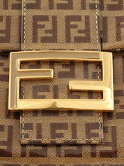 专利FF Zucchino图案妈妈桶包，米色/棕色