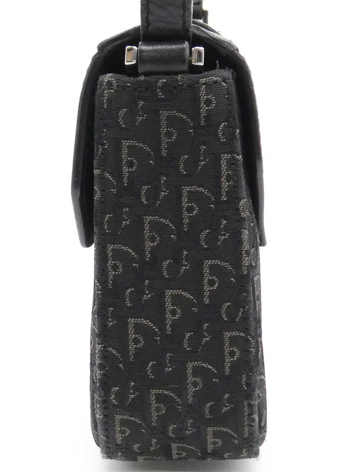 Trotter Pattern Street Chic One-Shoulder Bag in Black