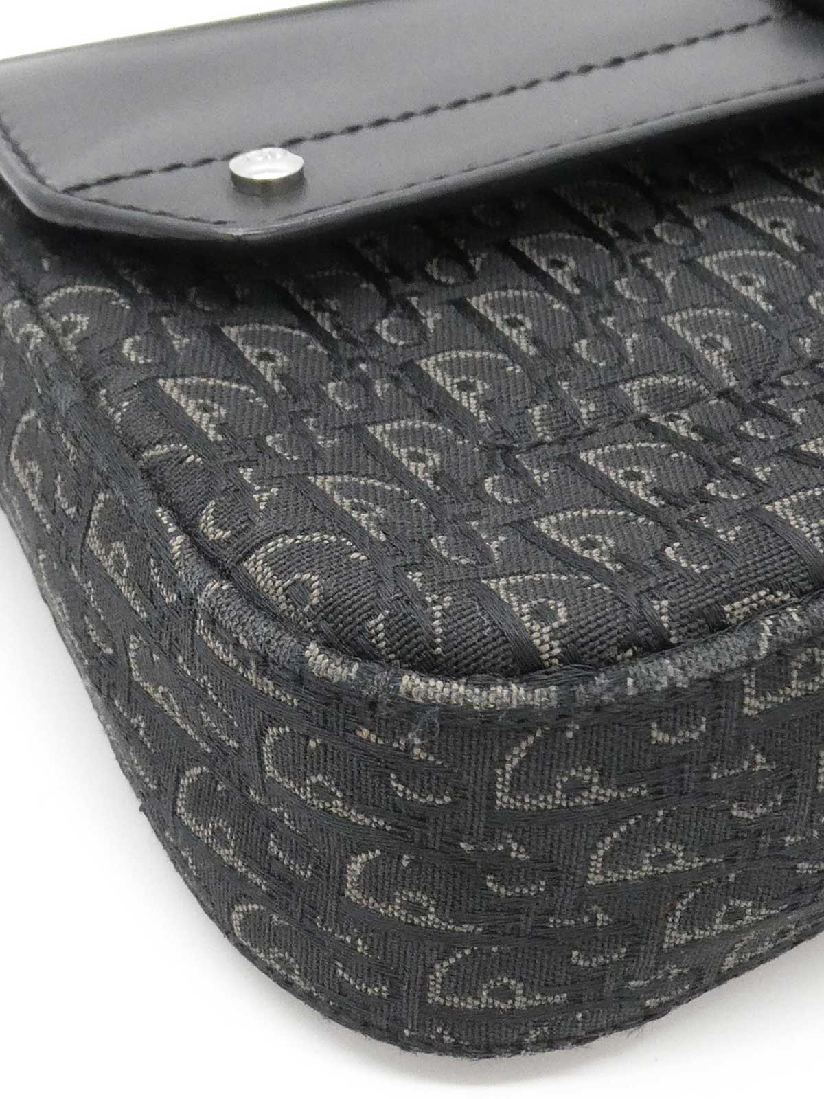 Trotter Pattern Street Chic One-Shoulder Bag in Black