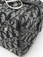 トロッターパターンロゴプレートショルダーバッグ　ブラック