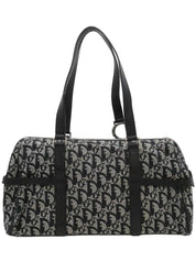 トロッターパターンロゴプレートショルダーバッグ　ブラック