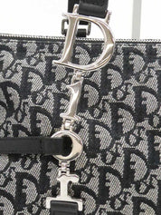 トロッターパターンロゴプレートショルダーバッグ　ブラック