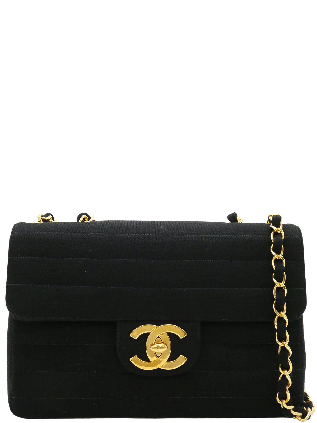 1995年頃製 コットンCCターンロックショルダーバッグ ブラック