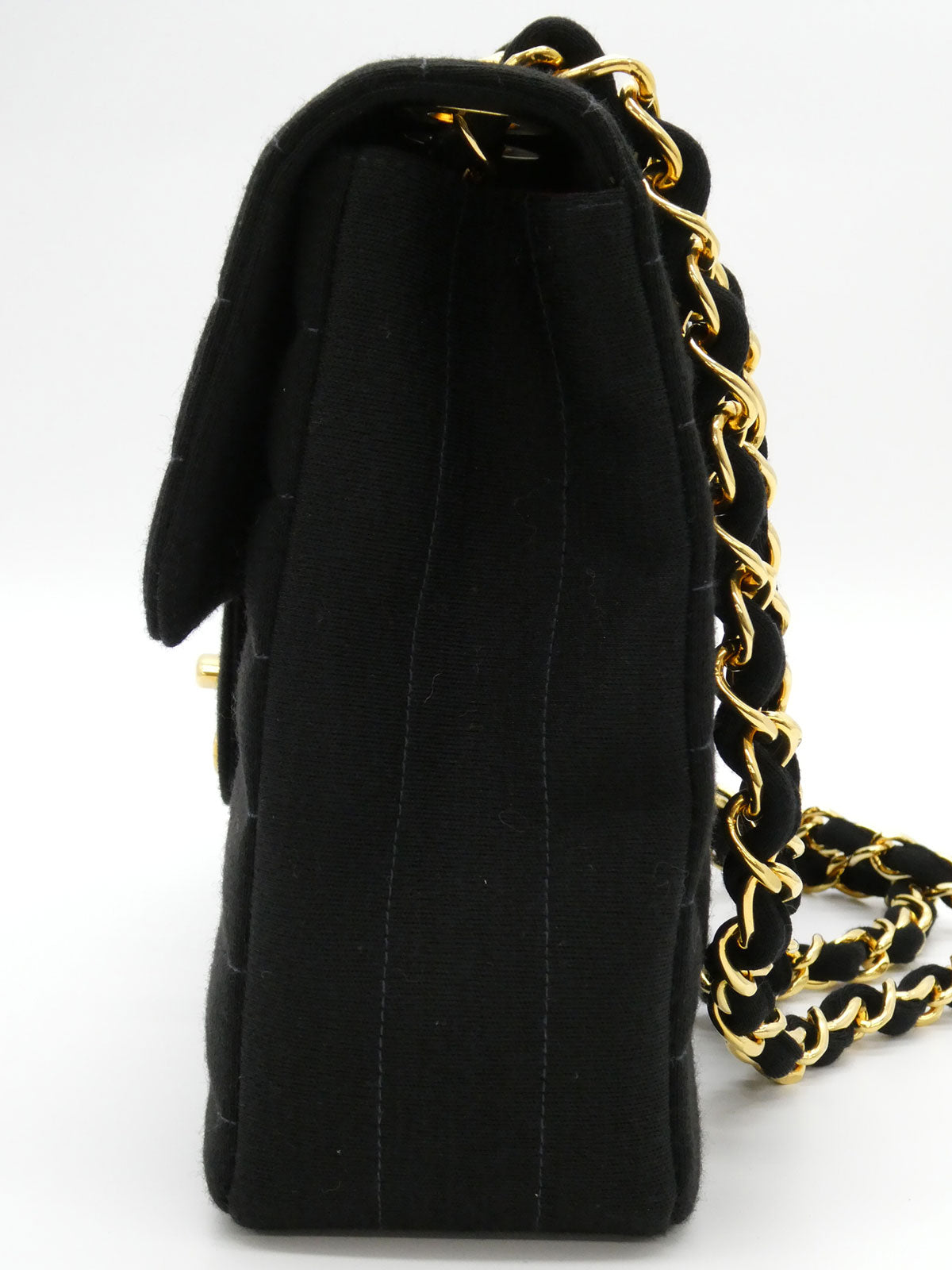 1995年頃製　コットンCCターンロックショルダーバッグ　ブラック