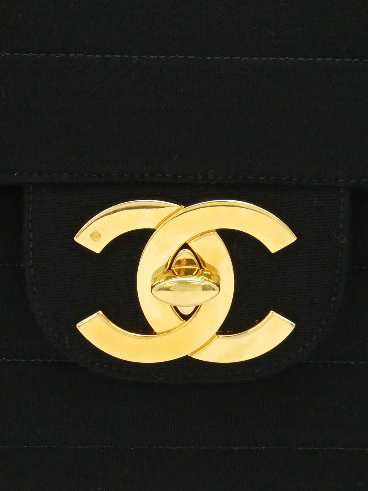 1995年頃製　コットンCCターンロックショルダーバッグ　ブラック