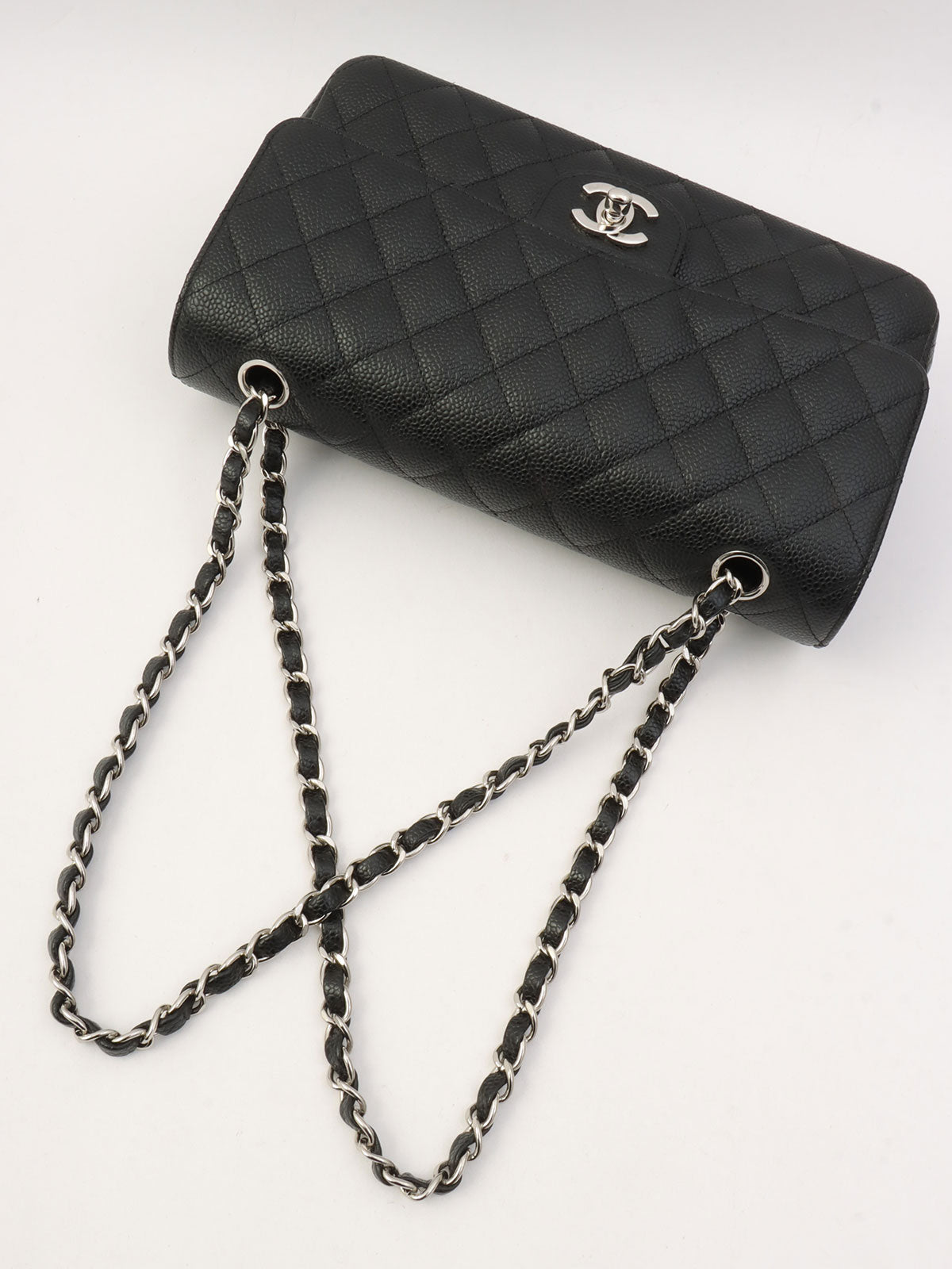 2005年頃製 クラシックフラップチェーンバッグ25cm ブラック