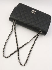 2005年頃製 クラシックフラップチェーンバッグ25cm ブラック