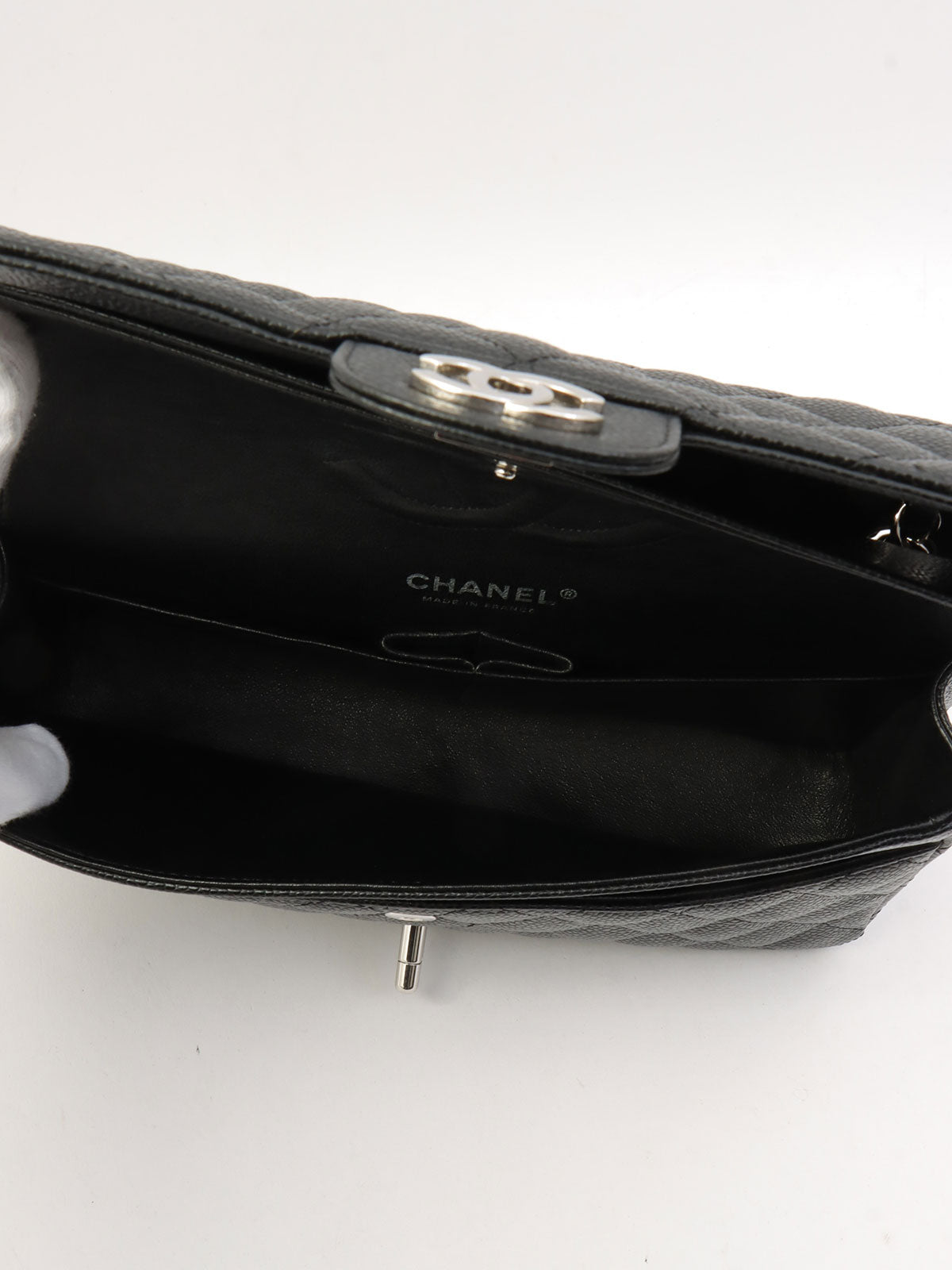 2005年頃製 クラシックフラップチェーンバッグ25cm ブラック