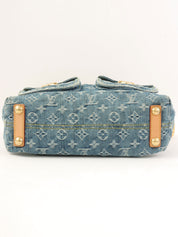 2004 Denim Monogram Baggy PM Blue