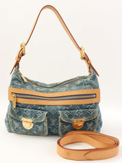 2004 Denim Monogram Baggy PM Blue