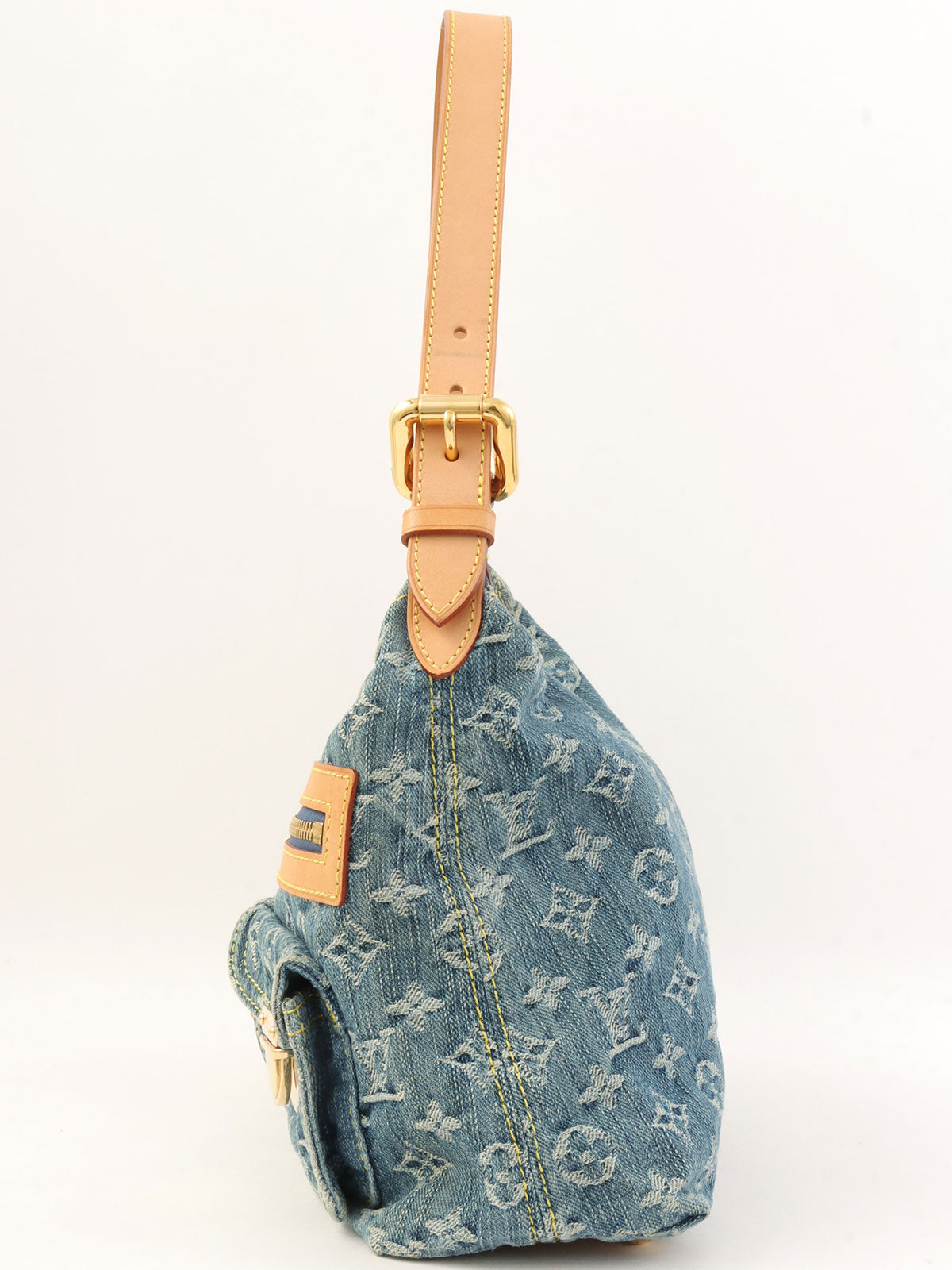 2004 Denim Monogram Baggy PM Blue