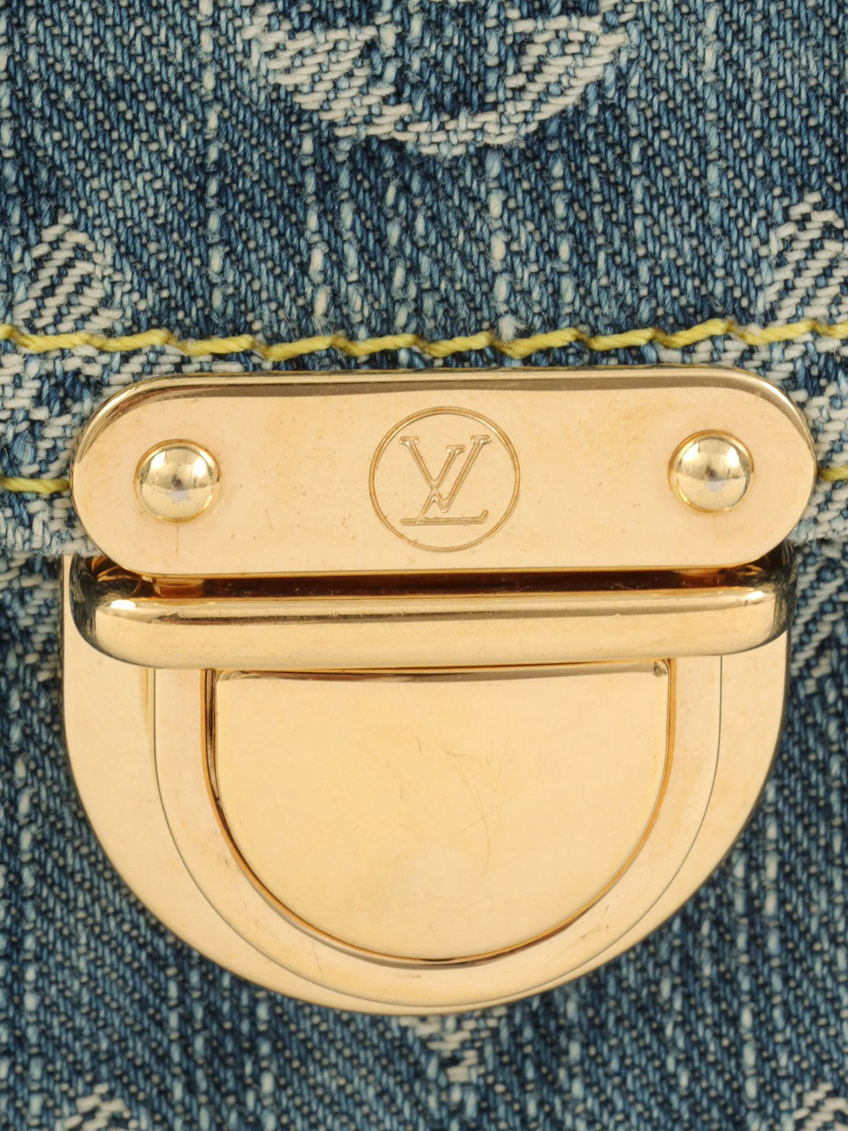 2004 Denim Monogram Baggy PM Blue