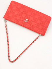 Circa 2004 Precious Symbols Line Chain Pouch Shoulder Bag Red
