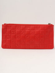 Circa 2004 Precious Symbols Line Chain Pouch Shoulder Bag Red
