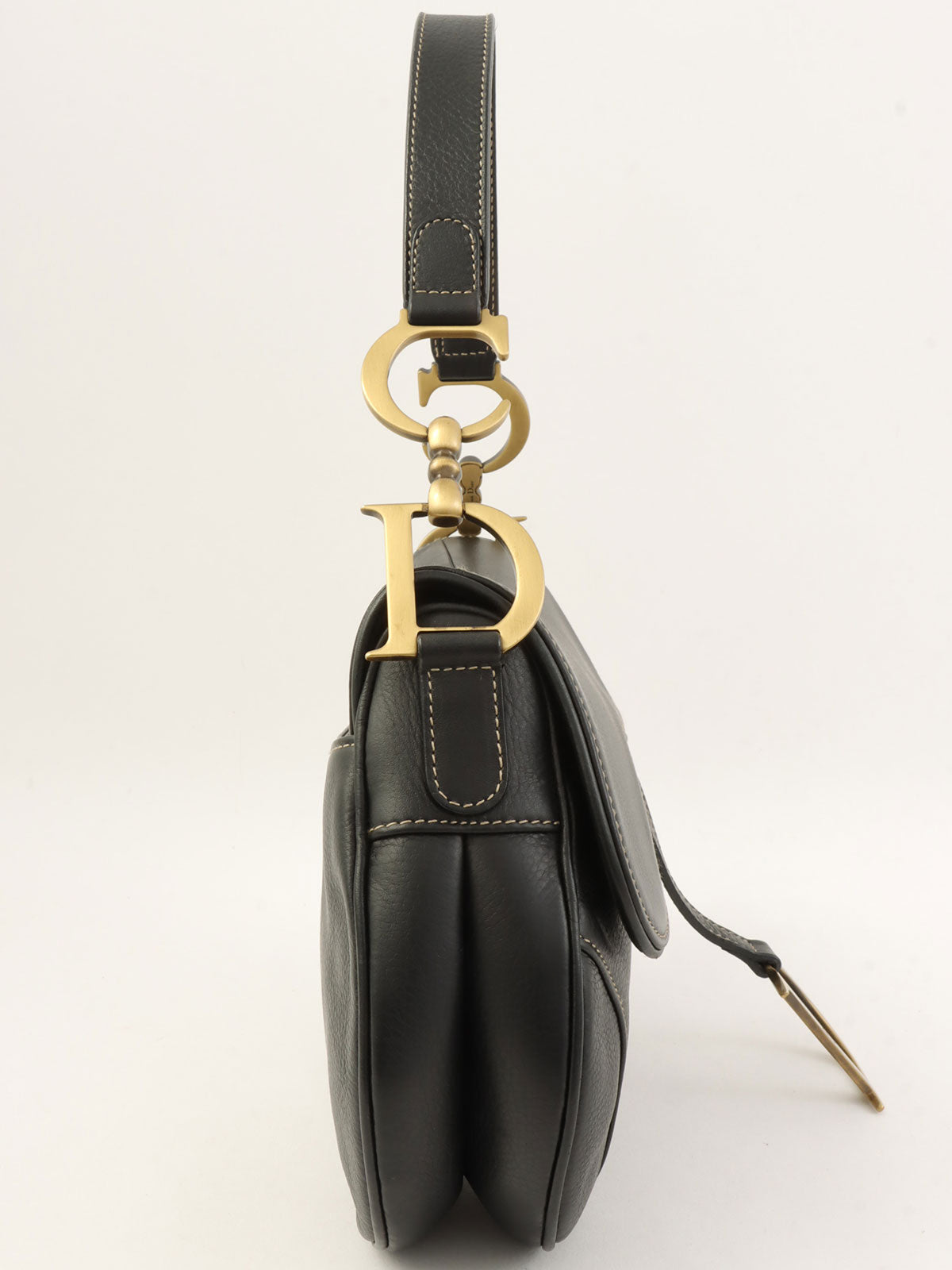 レザーサドルバッグ ブラック