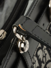 黑色 Trotter 图案手提包