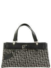 黑色 Trotter 图案手提包