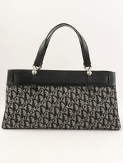 黑色 Trotter 图案手提包